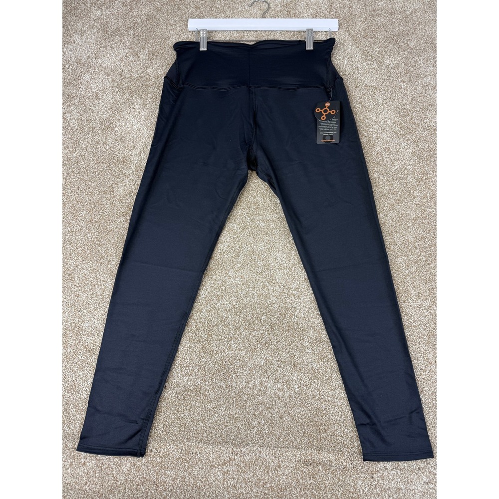 NWT Tommie Copper Women Leggings Black Lower Back Support XL Compression